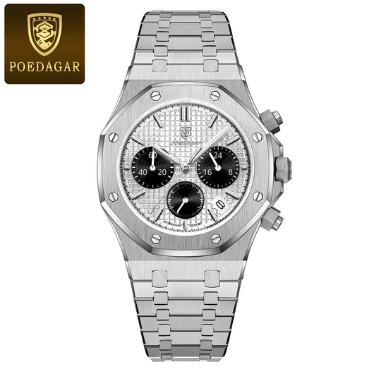 Original Luxury Men'S Watches Date Chronograph Stainless Steel Quartz Watch Waterproof Luminous Fashion Man Wristwatch