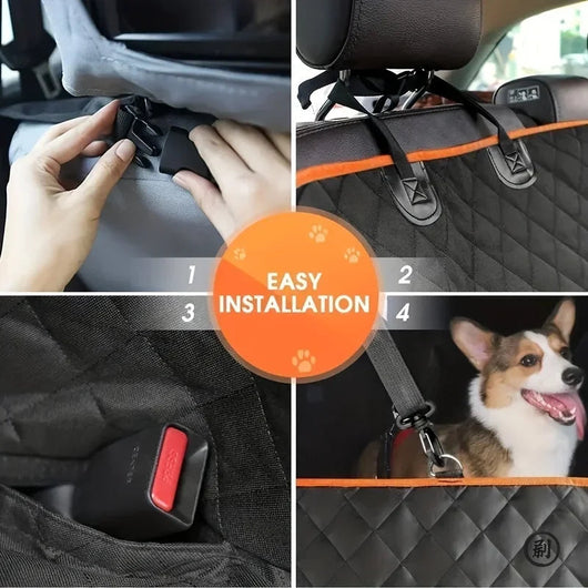 Waterproof Dog Car Seat Cover – Scratch-Resistant Hammock Protector for Cars & SUVs