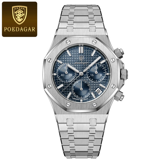 Original Luxury Men'S Watches Date Chronograph Stainless Steel Quartz Watch Waterproof Luminous Fashion Man Wristwatch