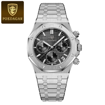 Original Luxury Men'S Watches Date Chronograph Stainless Steel Quartz Watch Waterproof Luminous Fashion Man Wristwatch