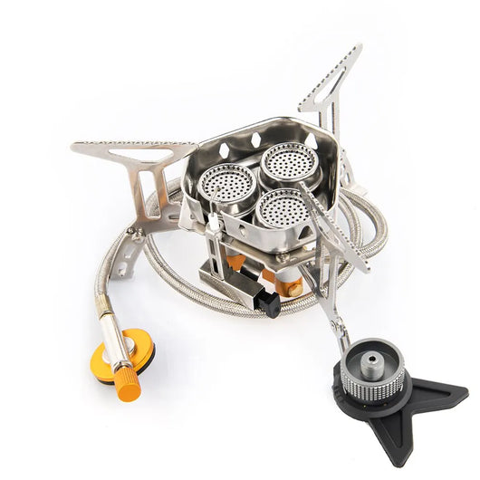 Camping Tourist Burner Big Power Gas Stove Cookware Portable Furnace Picnic Barbecue Tourism Supplies Outdoor Recreation