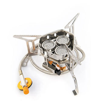 Camping Tourist Burner Big Power Gas Stove Cookware Portable Furnace Picnic Barbecue Tourism Supplies Outdoor Recreation