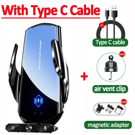 Wireless Charger Car Auto Magnetic Air Vent Phone Holder for Iphone 16 15 14 13  Xiaomi Induction Fast Charging Station